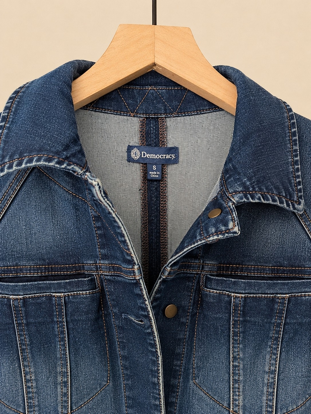 Democracy Peplum Hem Denim Jean Jacket - Picture 3 of 6